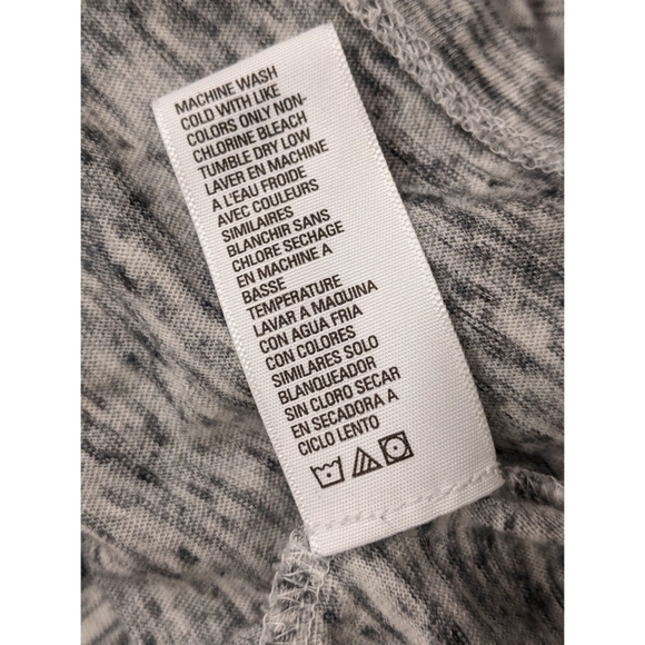 Standard James Perse Heathered Gray Long Sleeve Round Neck Top - Picture 4 of 7